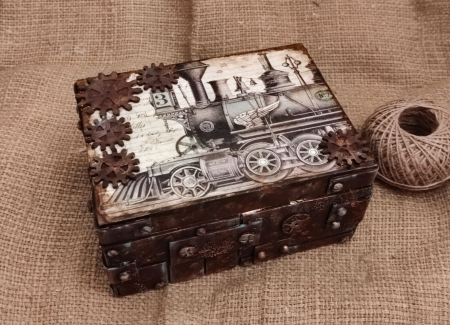 Decoratiuni steampunk/industrial - Cutie Steampunk - Rusty Metal