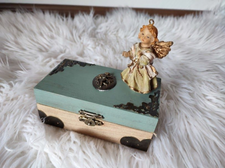 Cutii,casete,cufere handmade - Cutiuta cu surpriza-Angel
