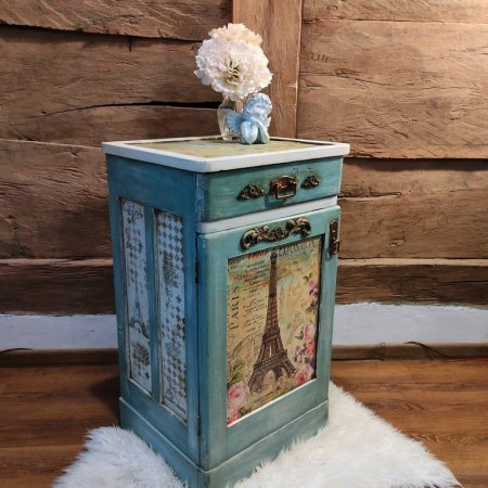 Mobila Reconditionata-Mobila Shabby Chic - Dulap vintage-Paris