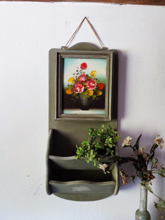 Dulăpior Vintage pentru Chei cu Suport pentru Plicuri sau Reviste [0]