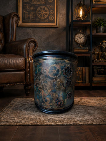Decoratiuni steampunk/industrial - Cutie de depozitare steampunk – decor handmade cu roți dințate