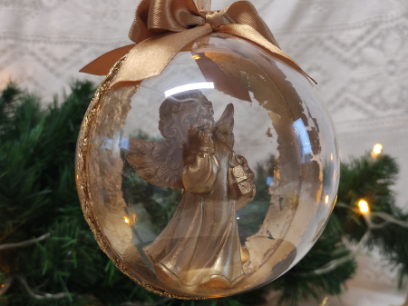 Craciun-globuri si decoratiuni hand made - Glob îngeraș 3D