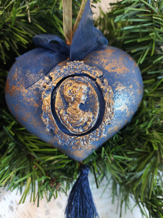 Glob inimă baroc albastru [2]