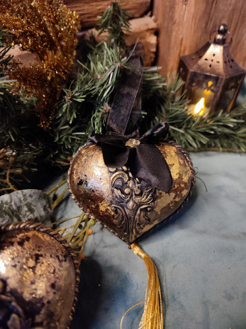 Glob inimă baroc-black&gold [2]
