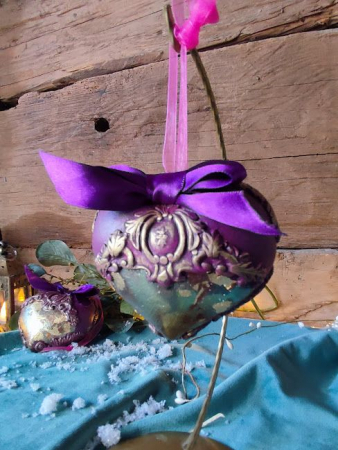 Glob inimă baroc fuchsia [1]