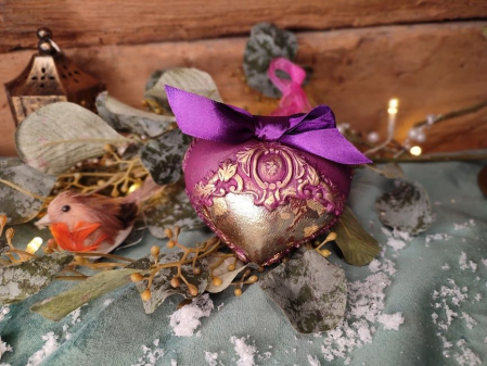 Glob inimă baroc fuchsia [0]