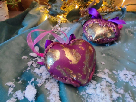 Glob inimă baroc fuchsia [4]