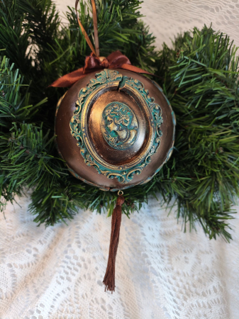 Craciun-globuri si decoratiuni hand made - Glob vintage -Camee