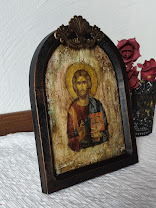 Icoană în ramă de lemn cu Iisus – imagine religioasă pentru decor interior [1]