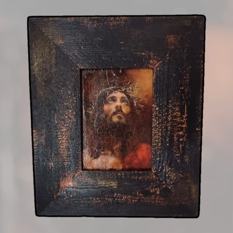 Iisus cu coroană de spini – decor vintage [2]
