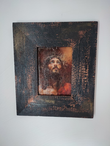 Iisus cu coroană de spini – decor vintage [1]