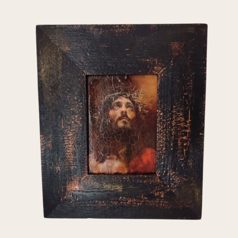 Iisus cu coroană de spini – decor vintage [3]
