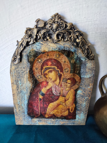 Icoană decorativă lucrată manual [4]