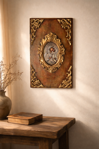 Icoane și Decor Rustic – Unicate din Lemn și Piatră - Icoană handmade din lemn – Decor religios premium