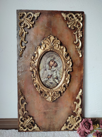 Icoană handmade din lemn – Decor religios premium [1]