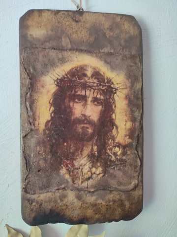 Icoană pe blat de lemn vechi [4]