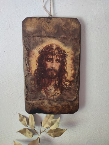 Icoană pe blat de lemn vechi [3]