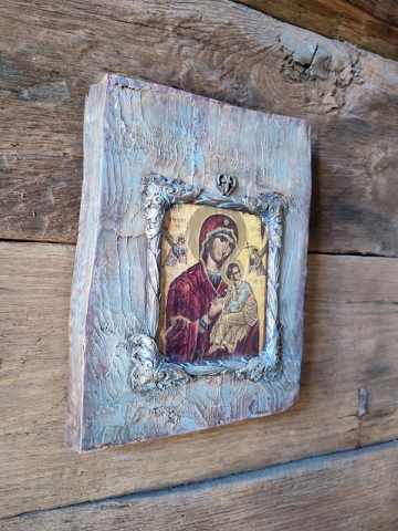 Icoana pe blat din lemn [3]