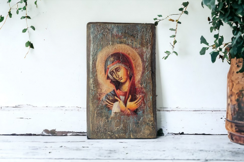 Icoana pe blat din lemn masiv [1]