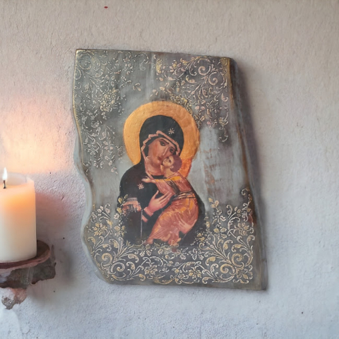 Icoana pe blat din lemn masiv [0]