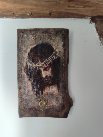 Icoană pe lemn masiv cu chipul lui Iisus [7]