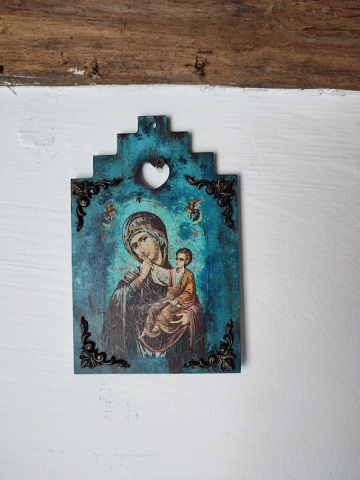 Icoană/Tablou cu Tematică Religioasă Realizată Manual [0]