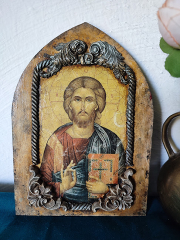 Icoane-decoratiuni cu tematica laica - icoana-pictata-pe-lemn
