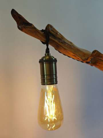 Lampă handmade din lemn vechi piesă unicat [4]