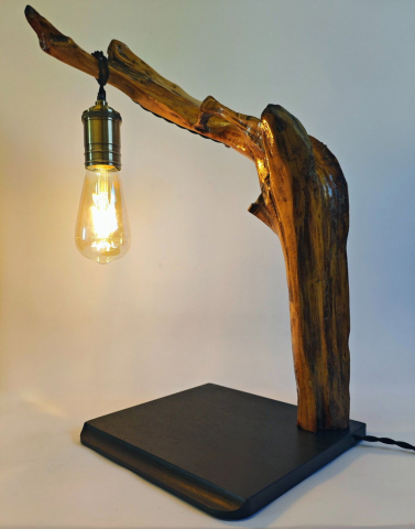 Lampă handmade din lemn vechi piesă unicat [7]