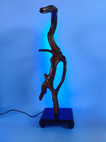 Lampă sculpturală din lemn vechi [6]