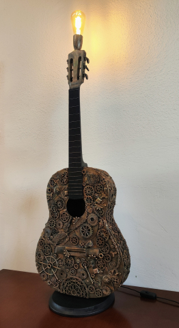 Lampă/veioză -Chitară Steampunk [1]