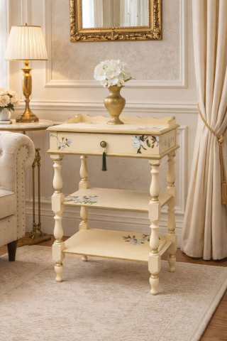 Mobila Reconditionata-Mobila Shabby Chic - Măsuța/etajeră -Magnolia