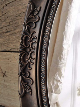 Oglinda ovala de perete-aspect cupru [3]