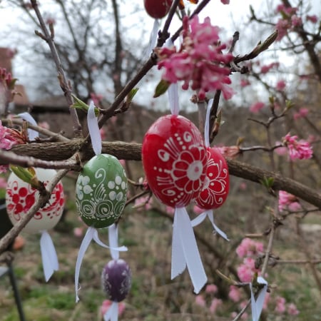Oua pictate, in cutie cu motive traditionale [4]