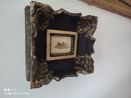 Oglinzi si rame decorative - Rama reconditionata,cu un goblen delicat