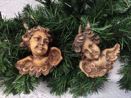 Craciun-globuri si decoratiuni hand made - Set 2 îngerași vintage