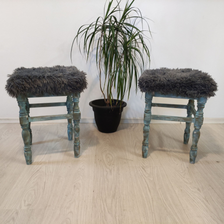 Mobila reconditionata-mic mobilier - Set 2 scaune - Country Chic