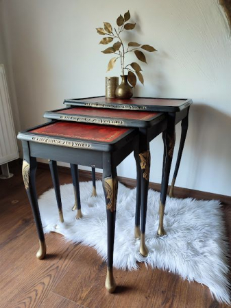 Mobila reconditionata-mic mobilier - Set 3 masute Elegance