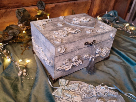 Set caseta si 4 decoratiuni-Vintage Angels [5]