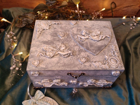 Set caseta si 4 decoratiuni-Vintage Angels [1]