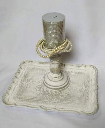 Decoratiuni casa - Set lumanare si tavita