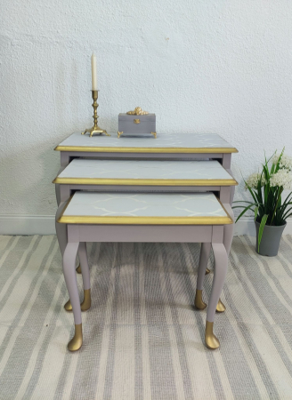 Mobila Reconditionata-Mobila Shabby Chic - Set masute