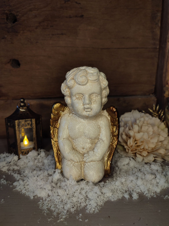 Statueta vintage din ceramica-Inger [0]