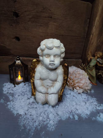 Statueta vintage din ceramica-Inger [4]