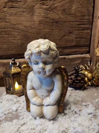 Statueta vintage din ceramica-Inger [7]