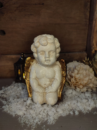 Statueta vintage din ceramica-Inger [2]