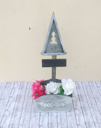 Decoratiuni casa - Suport ghiveci din lemn-decoratiune gradina