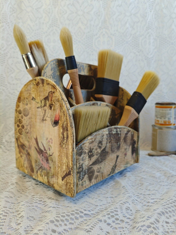 Suport rotativ din lemn organizator vintage [8]