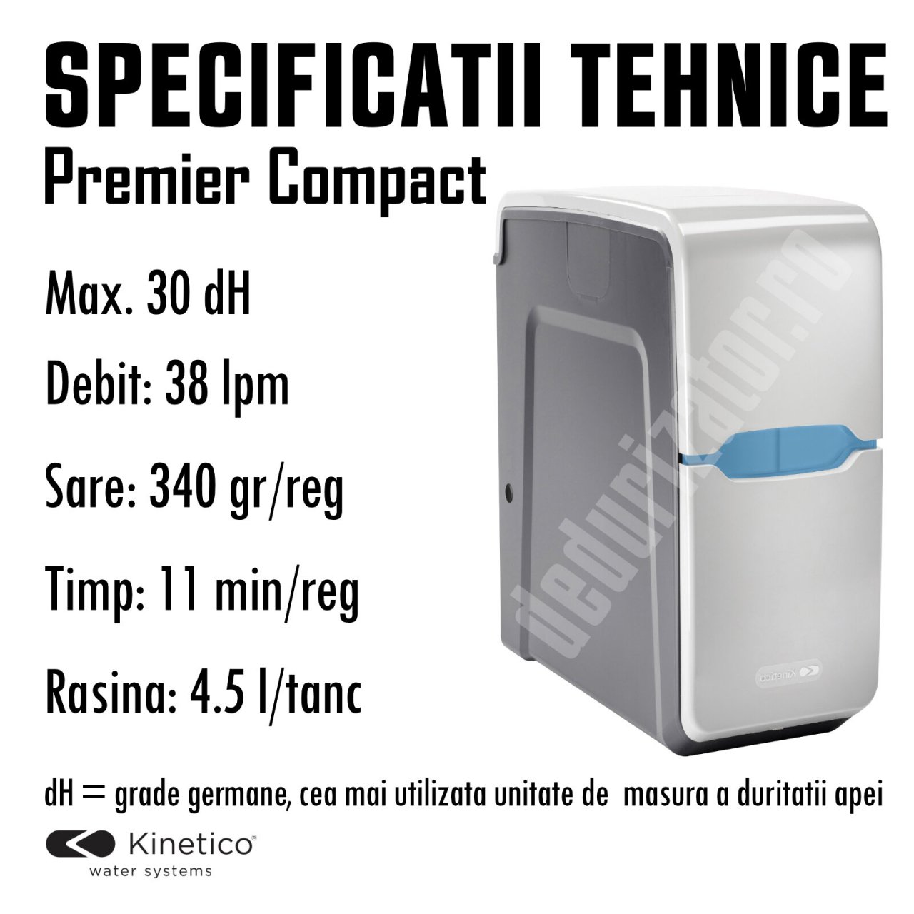 Dedurizator apa fără consum curent electric Premier Compact Kinetico SUA [5]