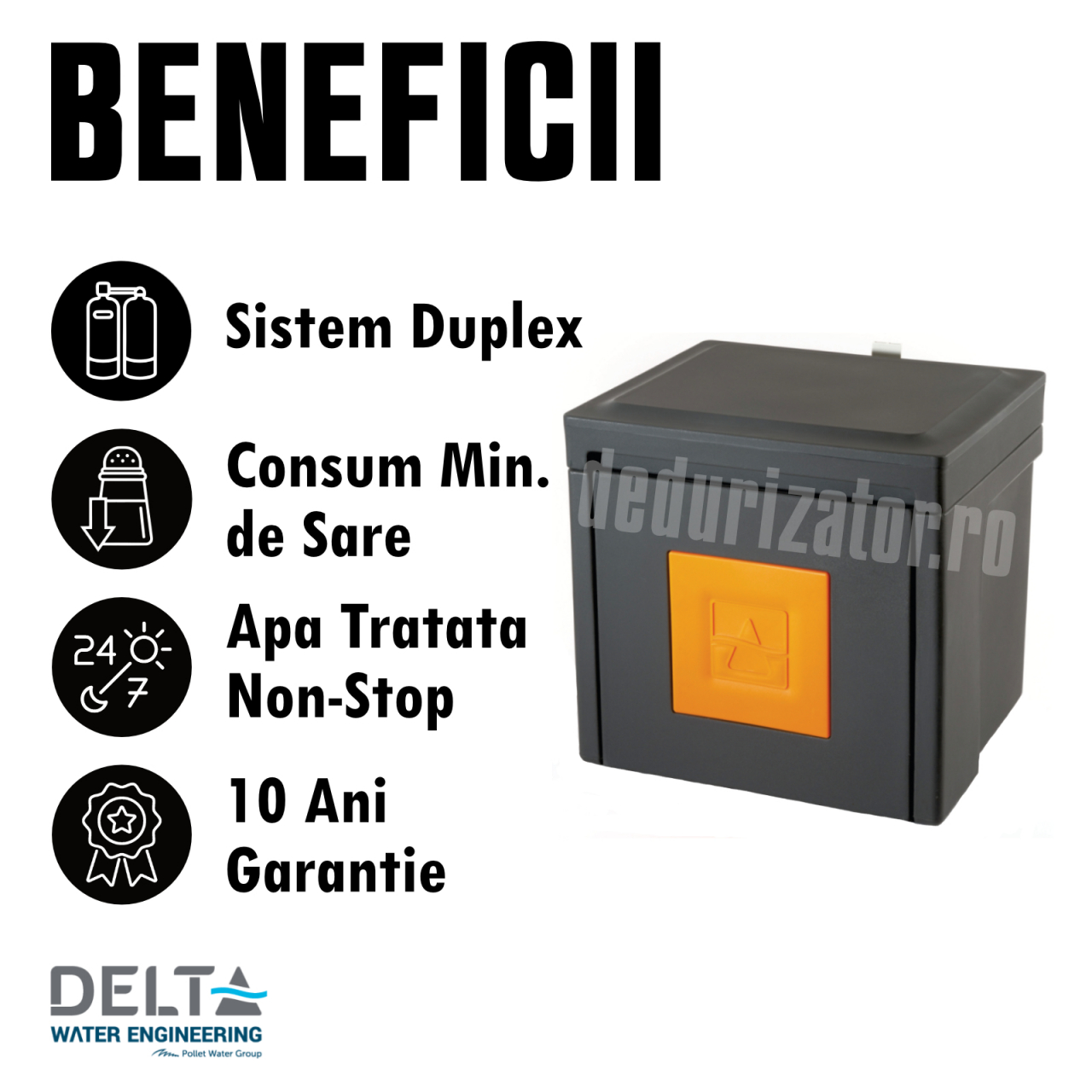 Stație dedurizare non-electrica Delta model Morava [3]